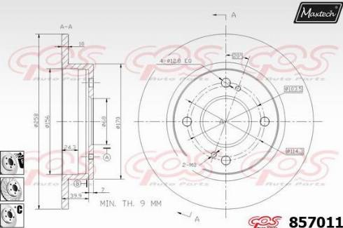 Maxtech 857011.6980 - Disque de frein cwaw.fr