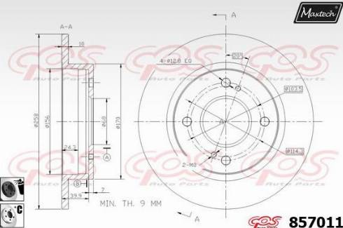 Maxtech 857011.6060 - Disque de frein cwaw.fr