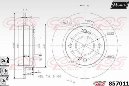 Maxtech 857011.6880 - Disque de frein cwaw.fr