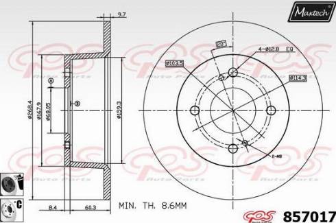 Maxtech 857017.6060 - Disque de frein cwaw.fr