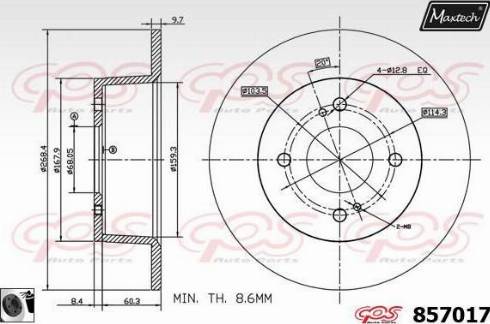 Maxtech 857017.0060 - Disque de frein cwaw.fr