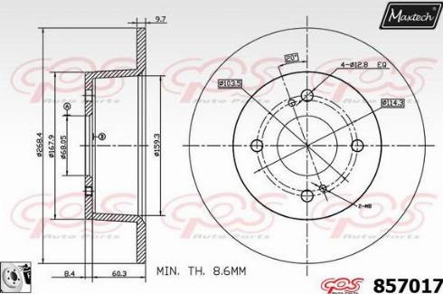 Maxtech 857017.0080 - Disque de frein cwaw.fr