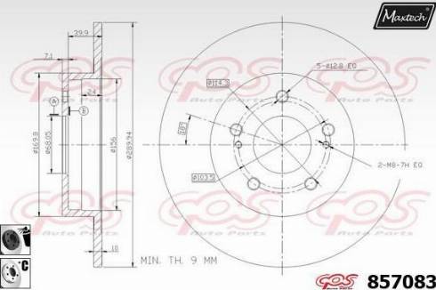 Maxtech 857083.6060 - Disque de frein cwaw.fr