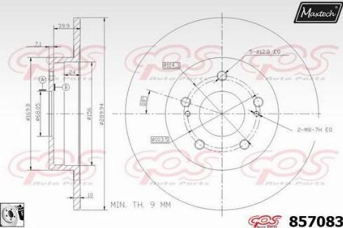 Maxtech 857083.0080 - Disque de frein cwaw.fr