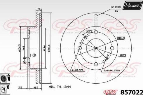 Maxtech 857022.6060 - Disque de frein cwaw.fr