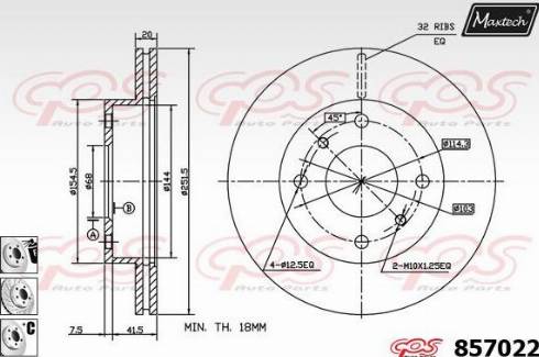 Maxtech 857022.6880 - Disque de frein cwaw.fr