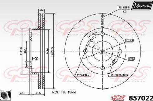 Maxtech 857022.0060 - Disque de frein cwaw.fr