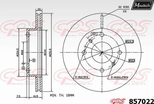 Maxtech 857022.0000 - Disque de frein cwaw.fr