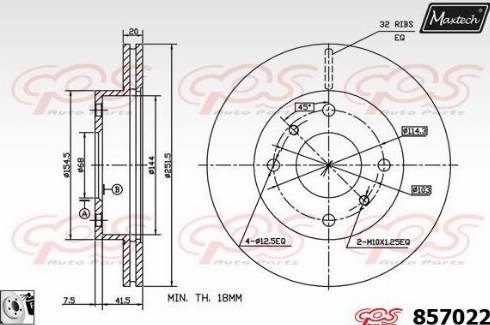 Maxtech 857022.0080 - Disque de frein cwaw.fr