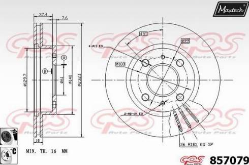 Maxtech 857079.6060 - Disque de frein cwaw.fr