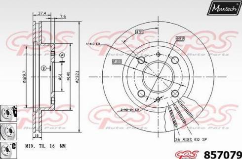 Maxtech 857079.6880 - Disque de frein cwaw.fr