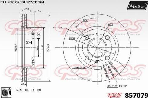 Maxtech 857079.0060 - Disque de frein cwaw.fr