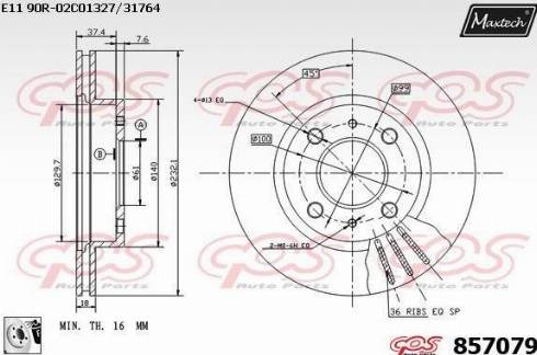 Maxtech 857079.0080 - Disque de frein cwaw.fr