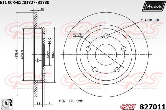 Maxtech 857079 - Disque de frein cwaw.fr