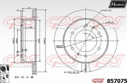 Maxtech 857075.6060 - Disque de frein cwaw.fr