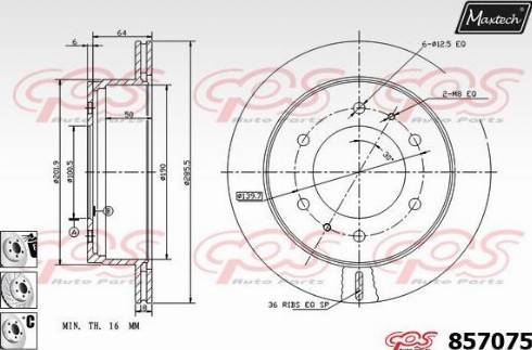 Maxtech 857075.6880 - Disque de frein cwaw.fr