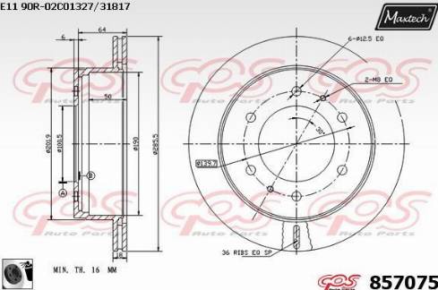 Maxtech 857075.0060 - Disque de frein cwaw.fr