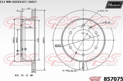 Maxtech 857075.0000 - Disque de frein cwaw.fr