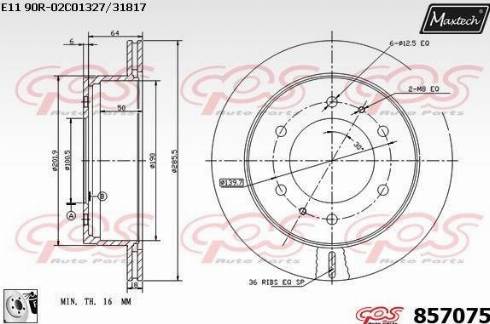 Maxtech 857075.0080 - Disque de frein cwaw.fr