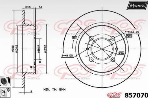 Maxtech 857070.6060 - Disque de frein cwaw.fr