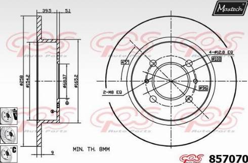 Maxtech 857070.6880 - Disque de frein cwaw.fr