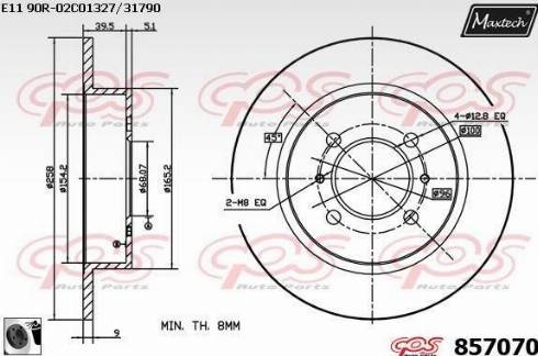 Maxtech 857070.0060 - Disque de frein cwaw.fr