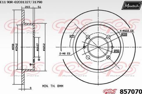 Maxtech 857070.0000 - Disque de frein cwaw.fr