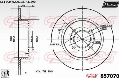 Maxtech 857070.0080 - Disque de frein cwaw.fr