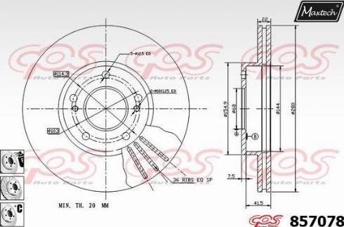 Maxtech 857078.6880 - Disque de frein cwaw.fr