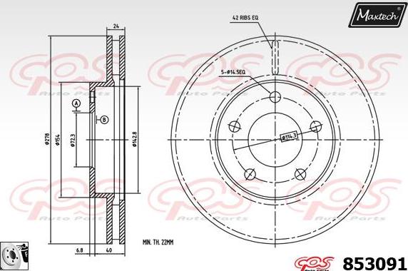 Maxtech 857078 - Disque de frein cwaw.fr