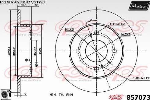 Maxtech 857073.0060 - Disque de frein cwaw.fr