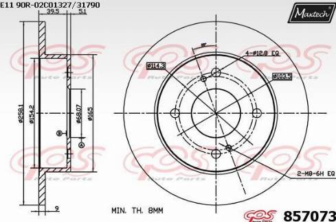 Maxtech 857073.0000 - Disque de frein cwaw.fr