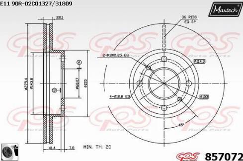 Maxtech 857072.0060 - Disque de frein cwaw.fr