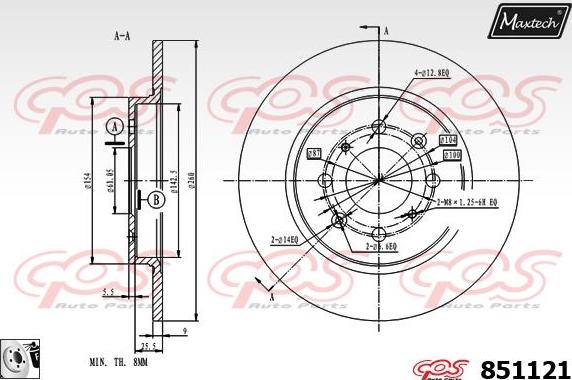 Maxtech 857072 - Disque de frein cwaw.fr