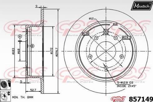 Maxtech 857149.6060 - Disque de frein cwaw.fr