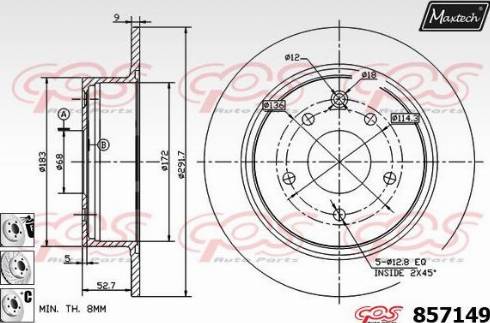 Maxtech 857149.6880 - Disque de frein cwaw.fr