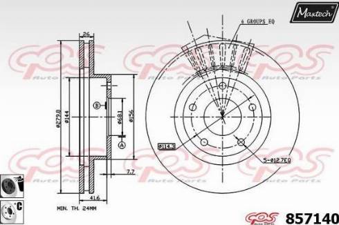 Maxtech 857140.6060 - Disque de frein cwaw.fr