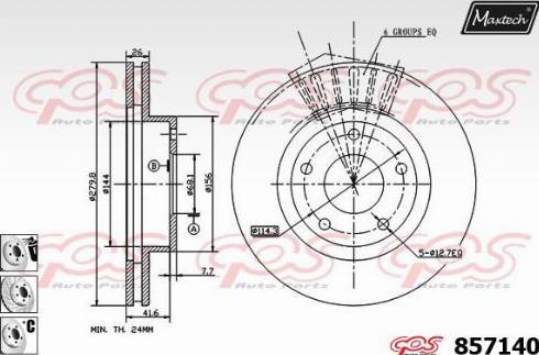 Maxtech 857140.6880 - Disque de frein cwaw.fr