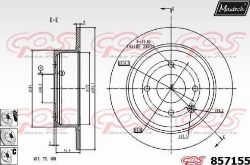 Maxtech 857155.6980 - Disque de frein cwaw.fr