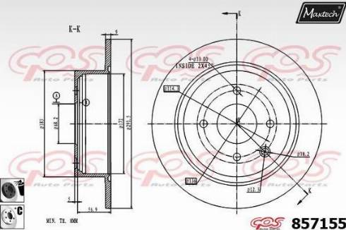 Maxtech 857155.6060 - Disque de frein cwaw.fr