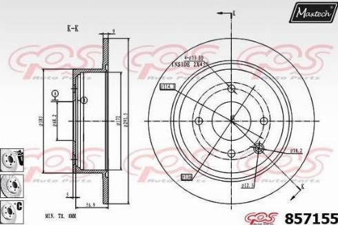 Maxtech 857155.6880 - Disque de frein cwaw.fr