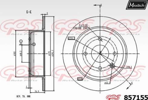 Maxtech 857155.0000 - Disque de frein cwaw.fr