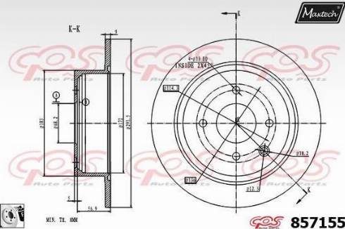 Maxtech 857155.0080 - Disque de frein cwaw.fr