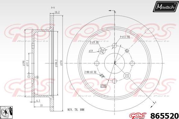 Maxtech 857155 - Disque de frein cwaw.fr