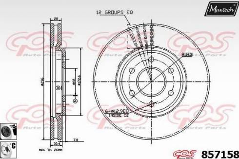 Maxtech 857158.6060 - Disque de frein cwaw.fr