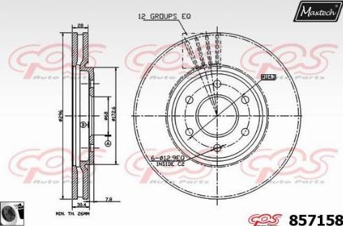 Maxtech 857158.0060 - Disque de frein cwaw.fr