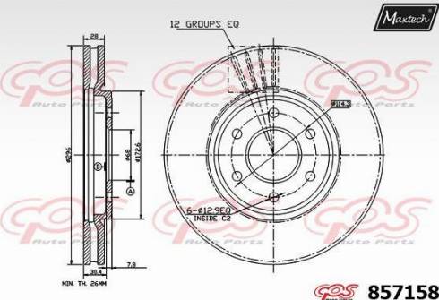 Maxtech 857158.0000 - Disque de frein cwaw.fr