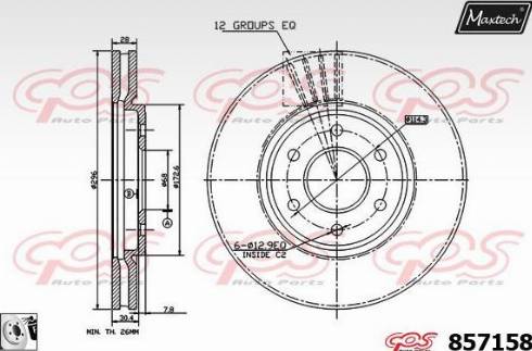 Maxtech 857158.0080 - Disque de frein cwaw.fr