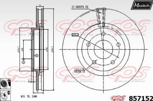 Maxtech 857152.6060 - Disque de frein cwaw.fr