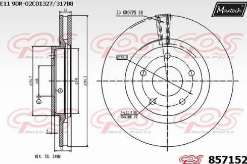 Maxtech 857152.0000 - Disque de frein cwaw.fr